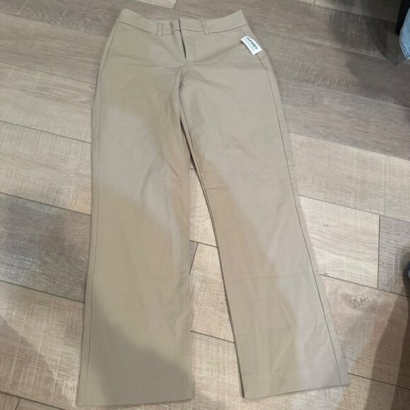 OLD NAVY WOMENS PIXIE STRAIGHT TAN PANTS HIGH RISE NEW SIZE 4 - Picture 1 of 9